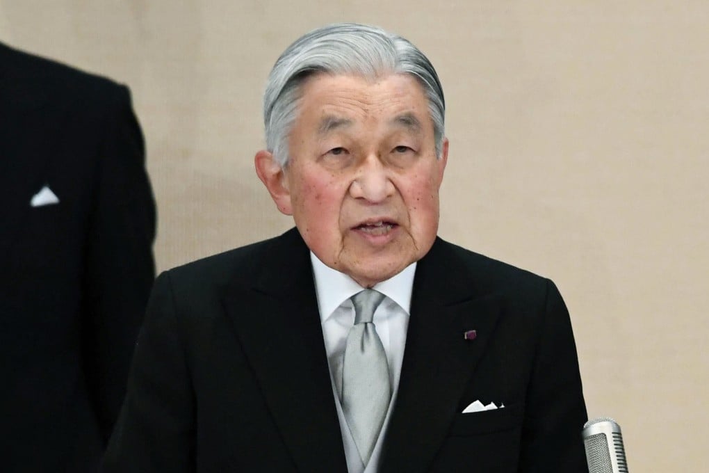 Outgoing Japanese Emperor Akihito at the Imperial Palace in Tokyo in December. Photo: Kyodo