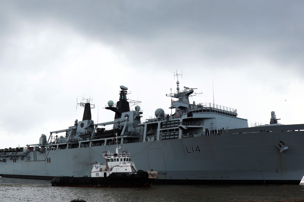 British warship the HMS Albion passed by the contested Paracel Islands and was reportedly confronted by the Chinese military in late August. Photo: EPA-EFE