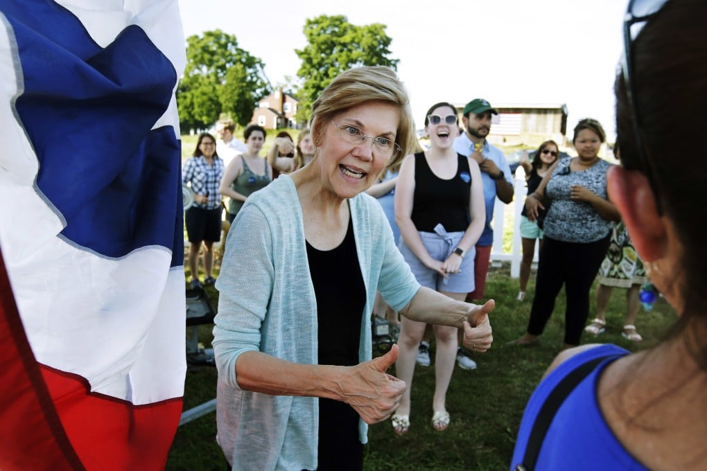 Senator Elizabeth Warren in July. Photo: AP