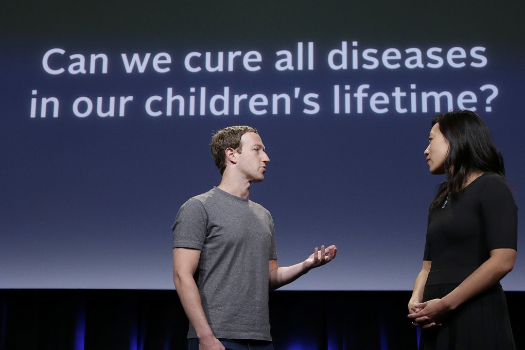 Mark Zuckerberg and his paediatrician wife Priscilla Chan formed their philanthropic organisation, the Chan Zuckerberg Initiative, in 2015 to help eradicate all disease by the end of this century. Photo: AP