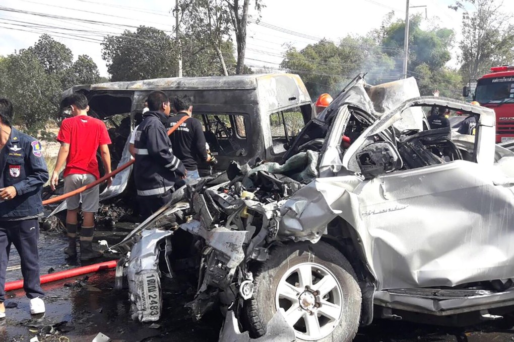 182 deaths were reported between Thursday and Saturday on Thailand’s roads. Photo: EPA