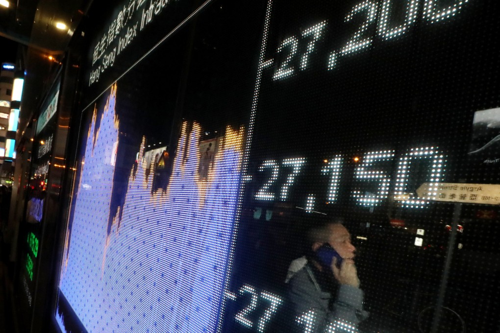 The Hang Seng Index, shown in Mong Kok on December 3, fell into bear market territory on September 10. Photo: Felix Wong