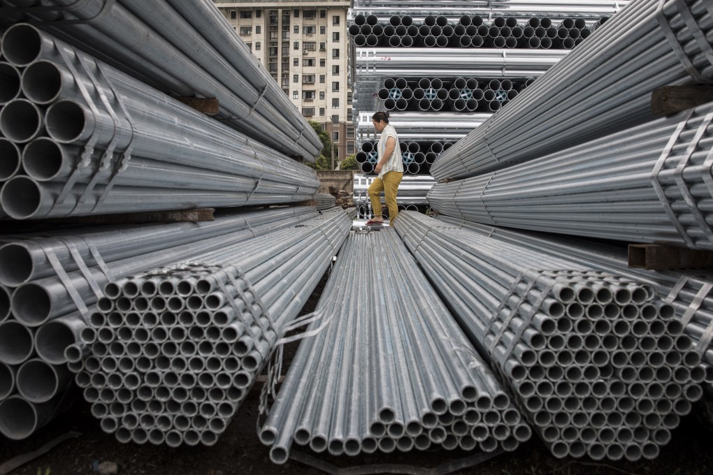 Steel pipes at a stockyard in Shanghai. Citic is creating an industry leader at a time when Beijing wants the country to consume and produce more high-quality steel products. Photo: Bloomberg