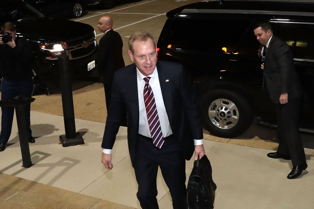 Acting US Defence Secretary Patrick Shanahan arrives at the Pentagon for his first day of work in his new role on Wednesday in Arlington, Virginia. Photo: AFP