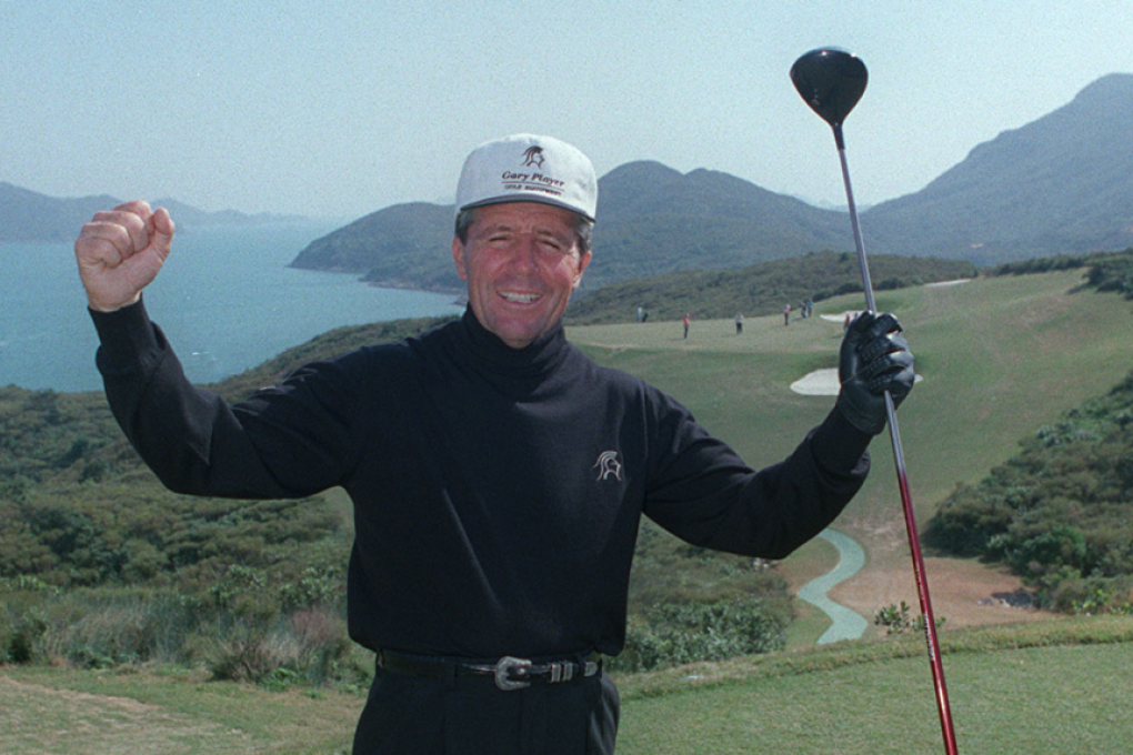 Gary Player opens the Kau Sai Chau Golf Course, on December 11, 1995. Pictures: SCMP
