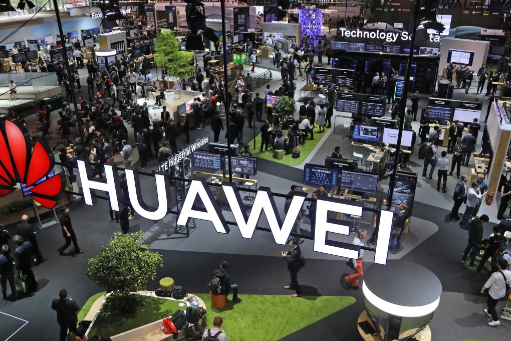 General view of the Huawei booth at the CeBIT computer fair in Hanover, northern Germany, 12 June 2018. EPA-EFE/FOCKE STRANGMANN