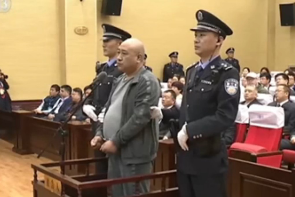 Gao Chengyong, who mutilated several of his 11 victims, was executed on Thursday, nine months after Baiyin Intermediate People’s Court in Gansu province sentenced him to death. Photo: CCTV