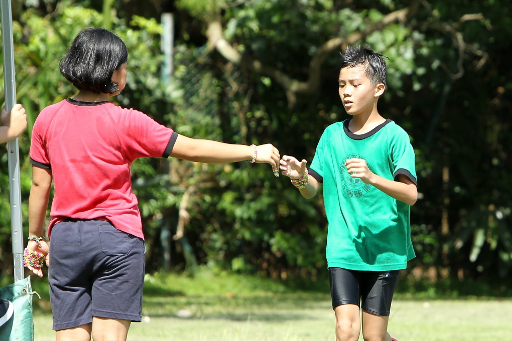 Students receive a physical capability training lesson at St Stephen's College Preparatory School in Stanley in June 2015. Photo: Franke Tsang
