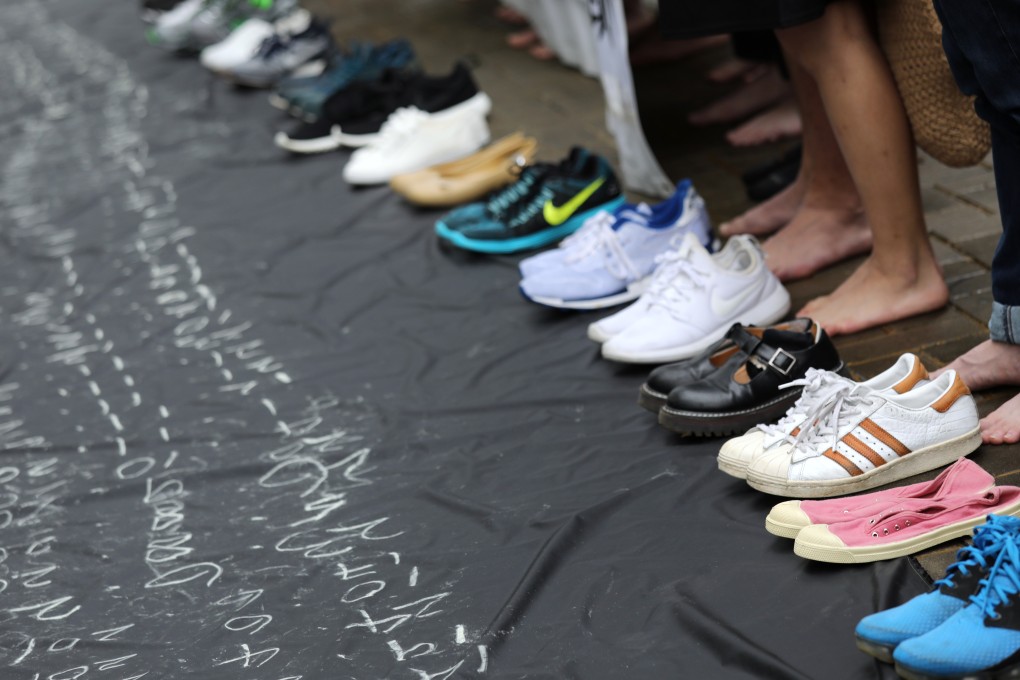 Participants of a rally last year in Hong Kong on September 18, World Suicide Prevention Day, call for more measures to help those vulnerable to suicide. Photo: Dickson Lee