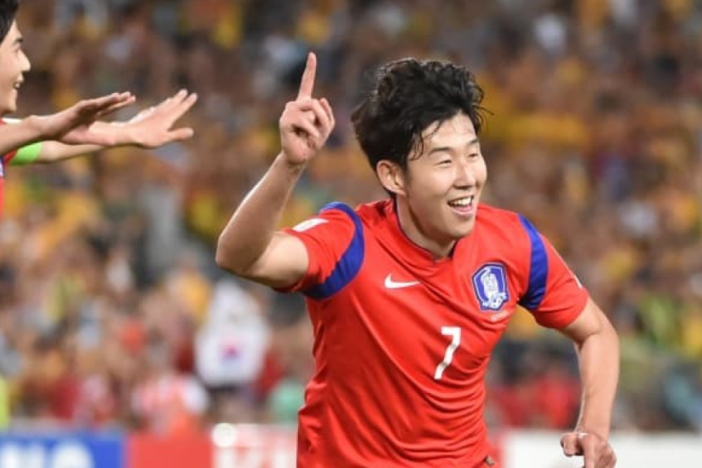 Son Heung-min celebrates scoring for South Korea against Australia in the 2015 AFC Asian Cup final. Photo: afc.com