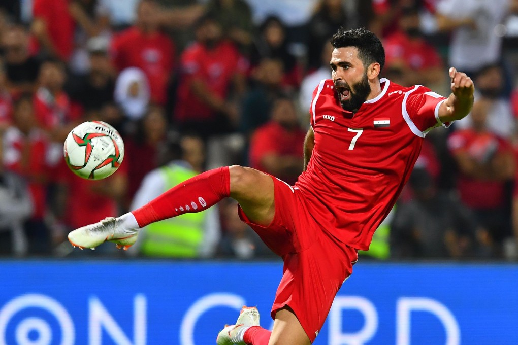 Syria’s forward Omar Khrbin controls the ball during the 2019 AFC Asian Cup match against Palestine at the Sharjah Stadium. Photo: AFP