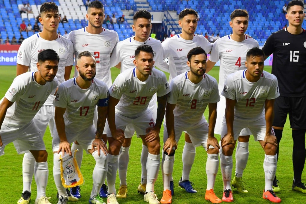 The Philippines starting XI for their AFC Asian Cup debut against South Korea on Monday in Dubai. Photo: AFP