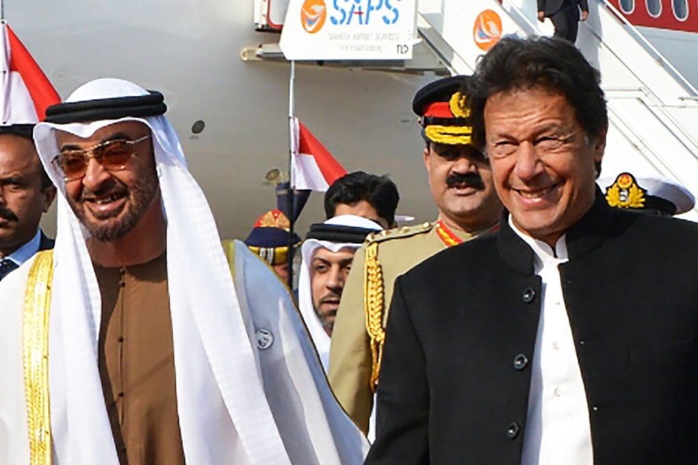 Abu Dhabi Crown Prince Sheikh Mohammed bin Zayed and Pakistani Prime Minister Imran Khan. Photo: AFP