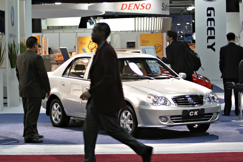 Mainland carmaker Geely on Monday said that it had only achieved 95 per cent of its sales target for 2018. Photo: Bloomberg