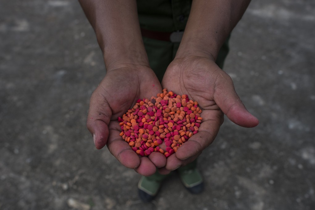 Meth pills in Myanmar are known as ‘ya ba’ or madness medicine. Photo: AFP