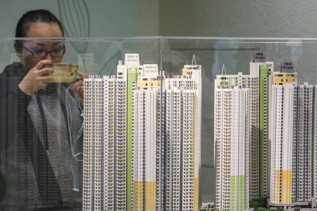 A property sales office in Hong Kong. Most current homebuyers have high equity in their properties. Photo: Felix Wong
