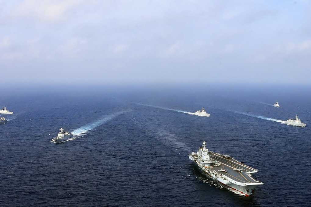 A flotilla of Chinese naval vessels. Photo: AFP