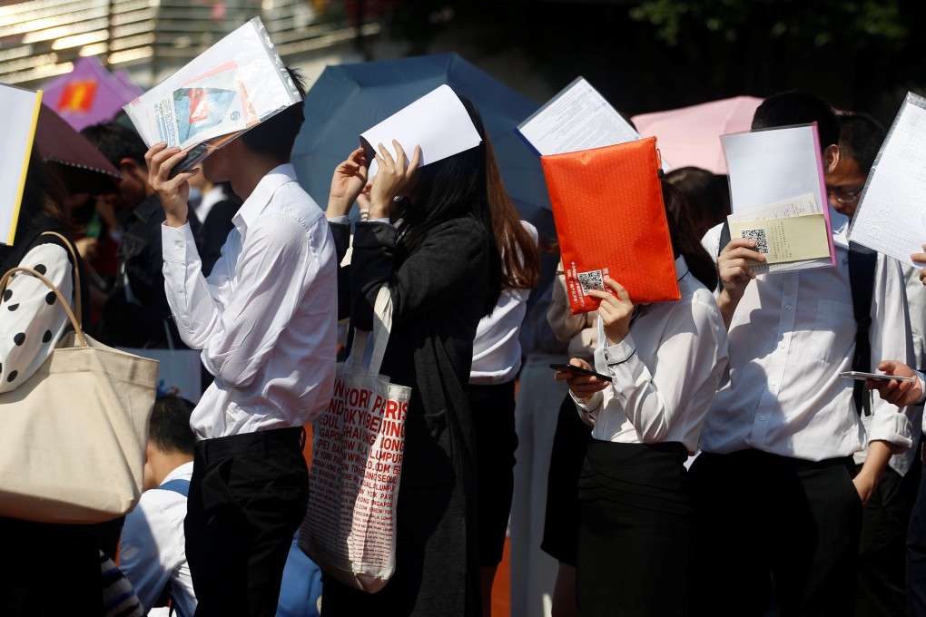 This year, a record 8.34 million students will graduate from Chinese colleges and universities, according to the Ministry of Education, compared to 5.3 million in 2009. Photo: Reuters