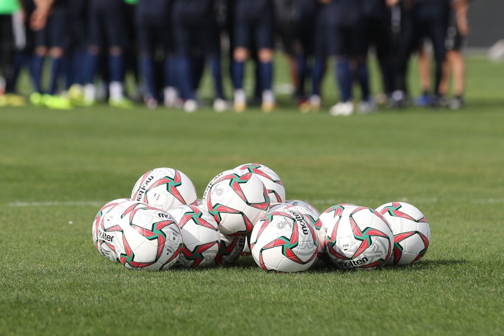Oman's football team participates in a training session in the Emirati capital Abu Dhabi ahead of the AFC Asian Cup. Photo: AFP