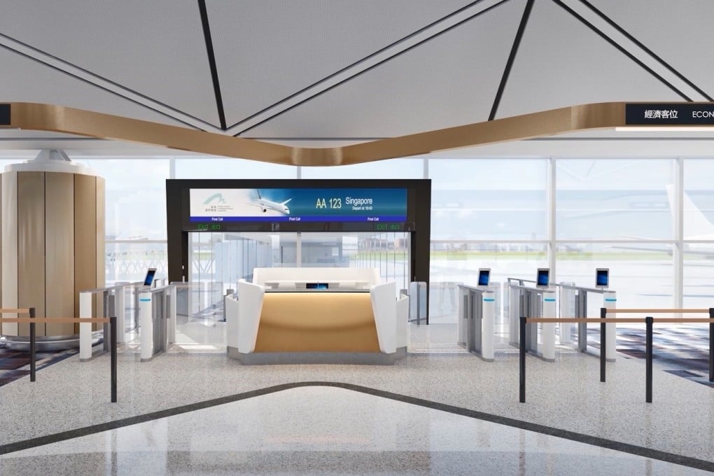 As part of the upgrades at Hong Kong International Airport, passengers will now have to pass through electronic gates before getting on to their flight. Photo: handout