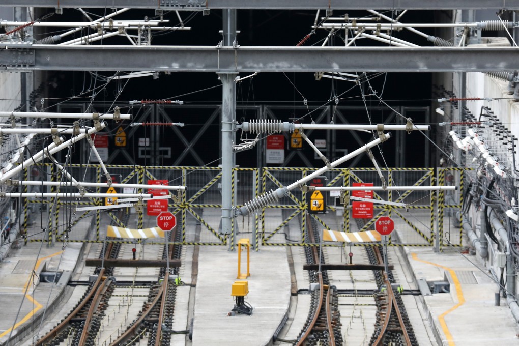 Rail lines at the Hung Hom Station of the Sha Tin-Central Link. Photo: Dickson Lee