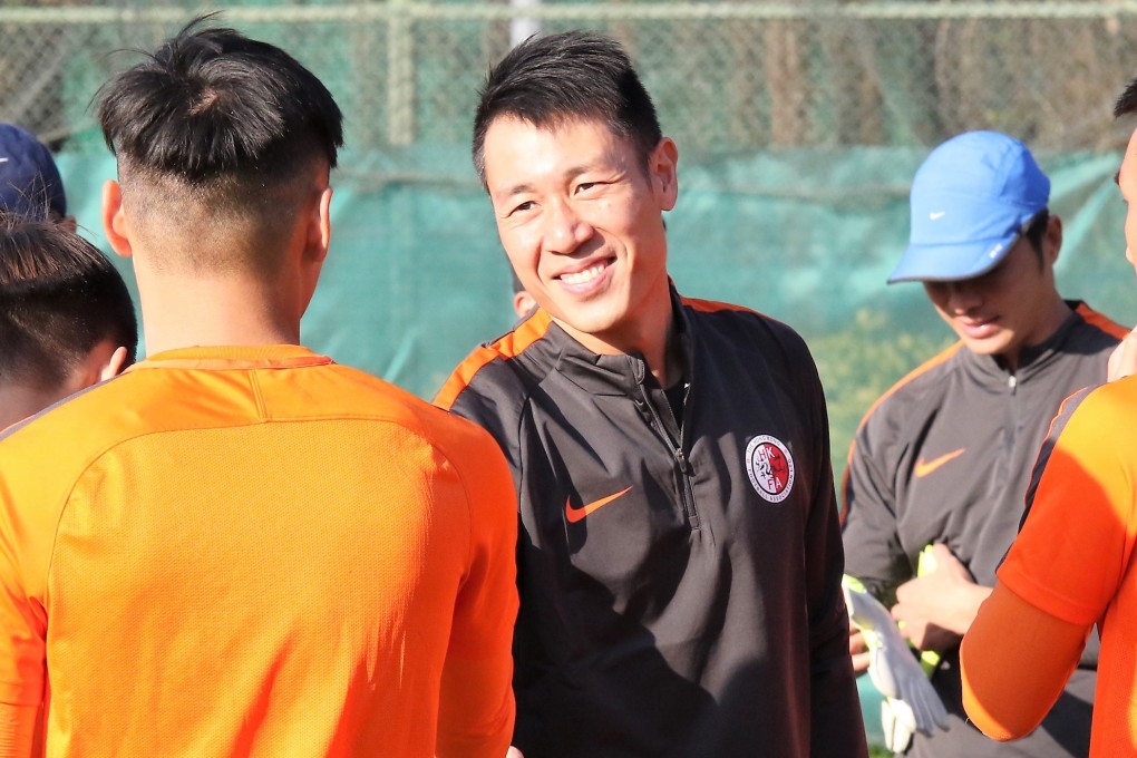 Hong Kong coach Kenneth Kwok at a training session. Photo: HKFA