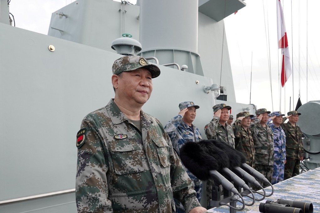 Chinese President Xi Jinping delivers a speech as he reviews a display of the People’s Liberation Army Navy in the South China Sea on April 12, 2018. Photo: Xinhua