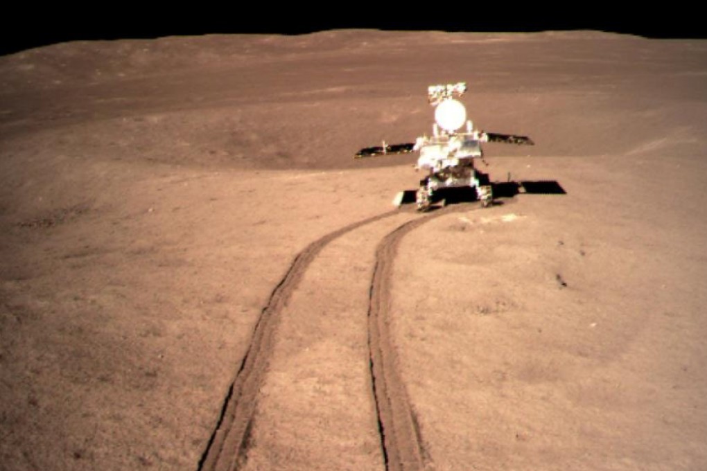 China's rover Yutu-2 leaves the Chang'e 4 lander and ventures across the far side of the moon to begin analysing rock samples. The mothership’s mission to scan for radio waves is just beginning. Photo: Reuters