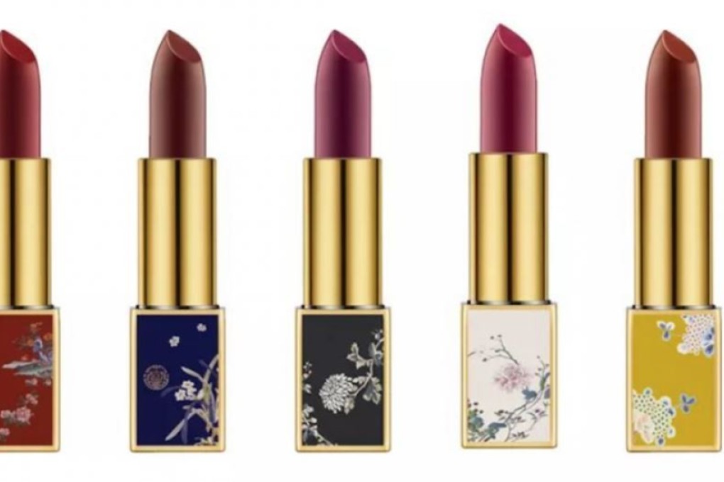 The range of Palace Museum lipsticks inspired by artefacts on display at the national museum in Beijing, in China.