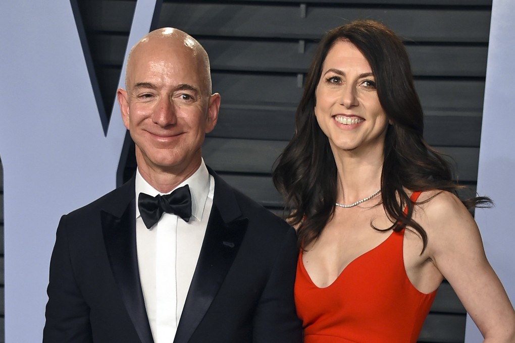 In this March 4, 2018 file photo, Jeff Bezos and wife MacKenzie Bezos arrive at the Vanity Fair Oscar Party in Beverly Hills. Photo: AP