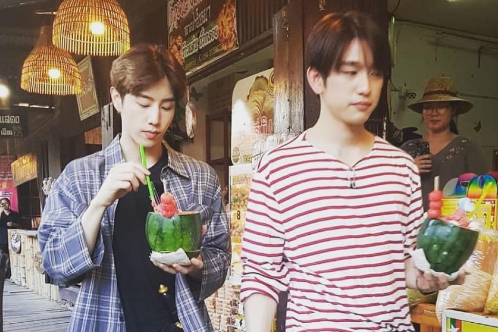 Jinyoung and Youngjae from Got 7 spotted while filming the reality TV show in Thailand.