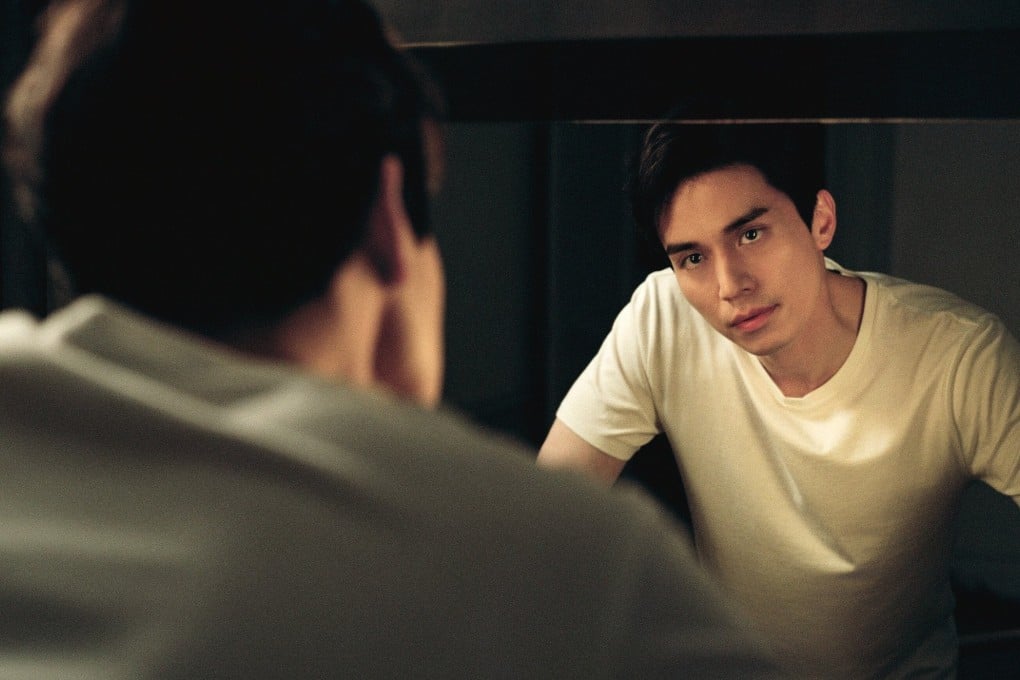 A model behind the scenes during a shoot for Boy de Chanel, the new men’s make-up range from Chanel due to launch worldwide this month.