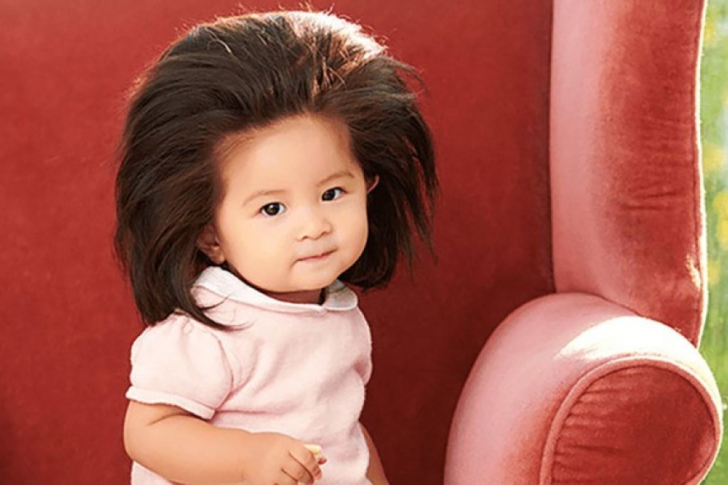 Baby Chanco sporting an updo in the latest Pantene campaign for Japan.