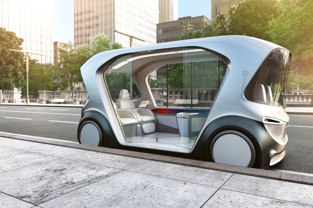 Bosch’s driverless electric shuttle is one of the first in the new “shuttlemobility” class of vehicles.