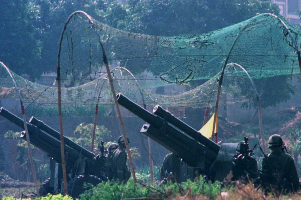 Taiwanese soldiers take part in drills. Photo: AFP