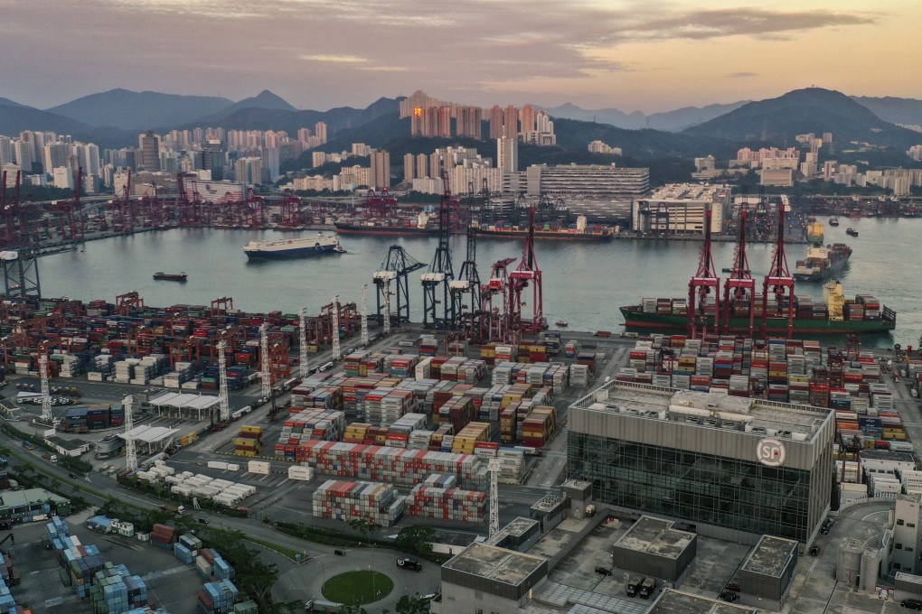 A bird's-eye view of the Kwai Tsing Container Terminal. Photo: Martin Chan
