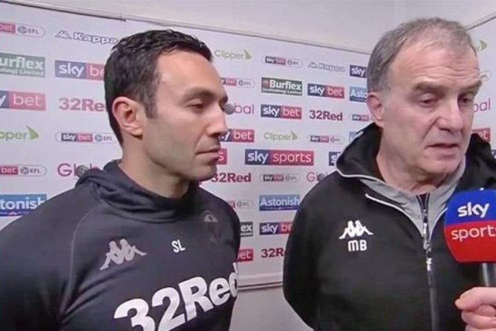 Marcelo Bielsa fronts up to Sky Sports before the Derby match. Photo: Sky Sports