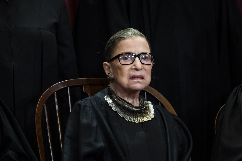 Associate Justice Ruth Bader Ginsburg during the official session for a group photo of the United States Supreme Court on November 30, 2018, in Washington. Photo: Washington Post