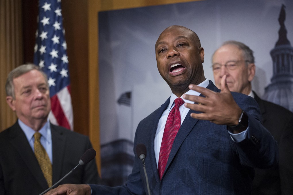 Senator Tim Scott, a Republican from South Carolina, speaks during a news conference in Washington on December 19. Photo: Bloomberg