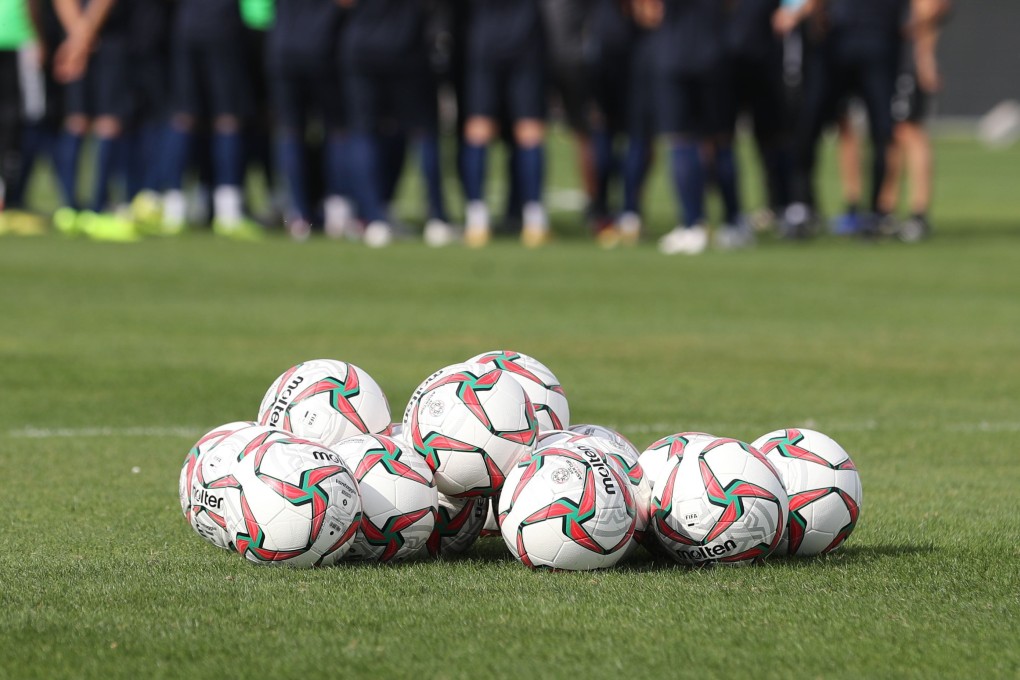 Oman participate in a training session in the Emirati capital Abu Dhabi ahead of the AFC Asian Cup. Photo: AFP