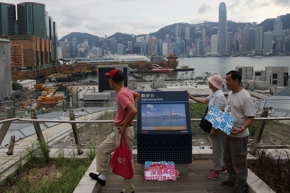 The view from the sightseeing deck at the West Kowloon Cultural District. Photo: Sam Tsang
