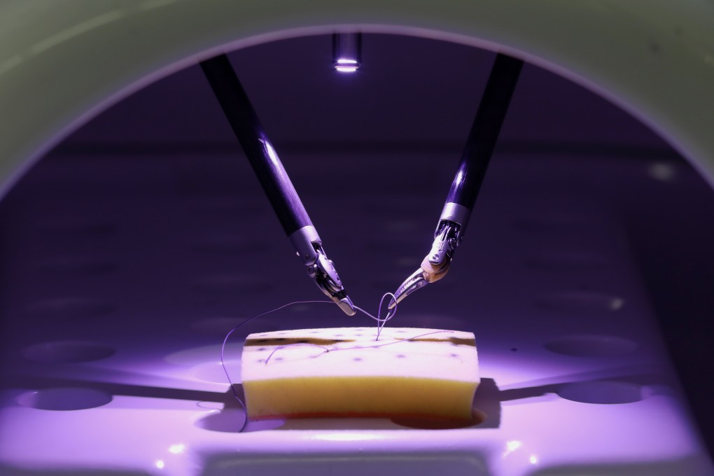 Chinese University demonstrated the da Vinci surgical system at Prince of Wales Hospital after its successful clinical trial. Photo: Nora Tam