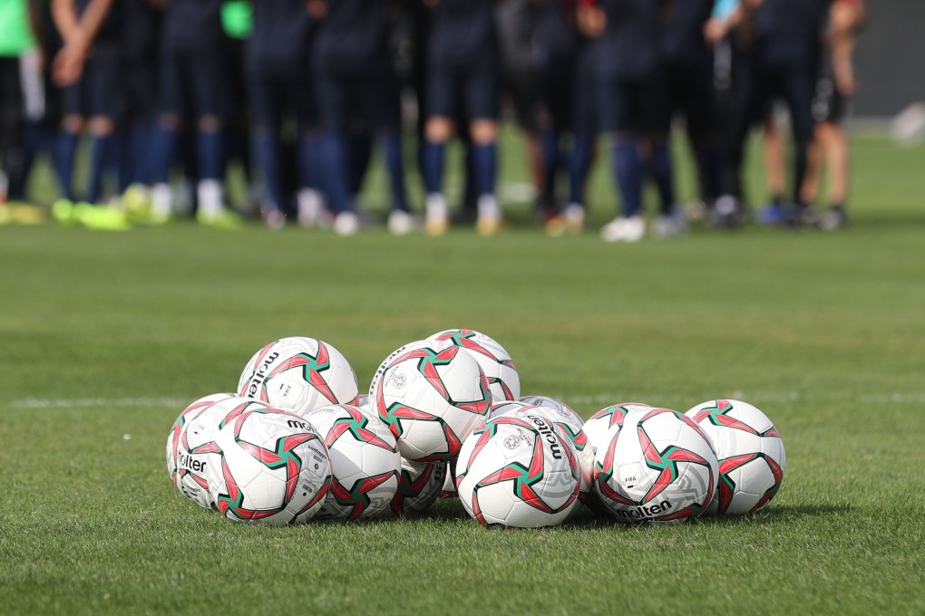 Oman participate in a training session in the Emirati capital Abu Dhabi ahead of the AFC Asian Cup. Photo: AFP