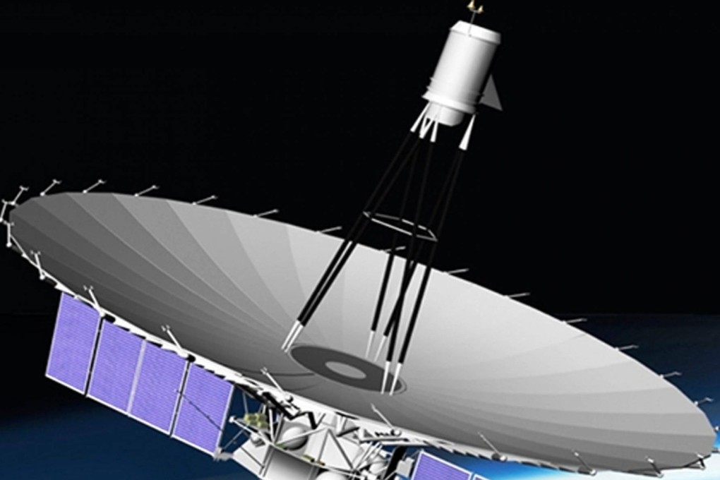 Artist’s impression of Russia’s huge Spektr-R radio astronomy satellite in Earth orbit. Image: handout