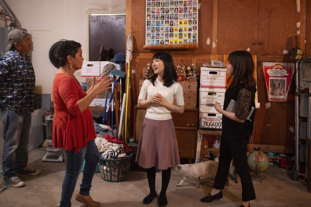 Filming an episode of Tidying Up With Marie Kondo.