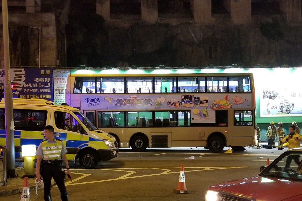 The accident occurred in Kwun Tong at about 8pm. Photo: Facebook
