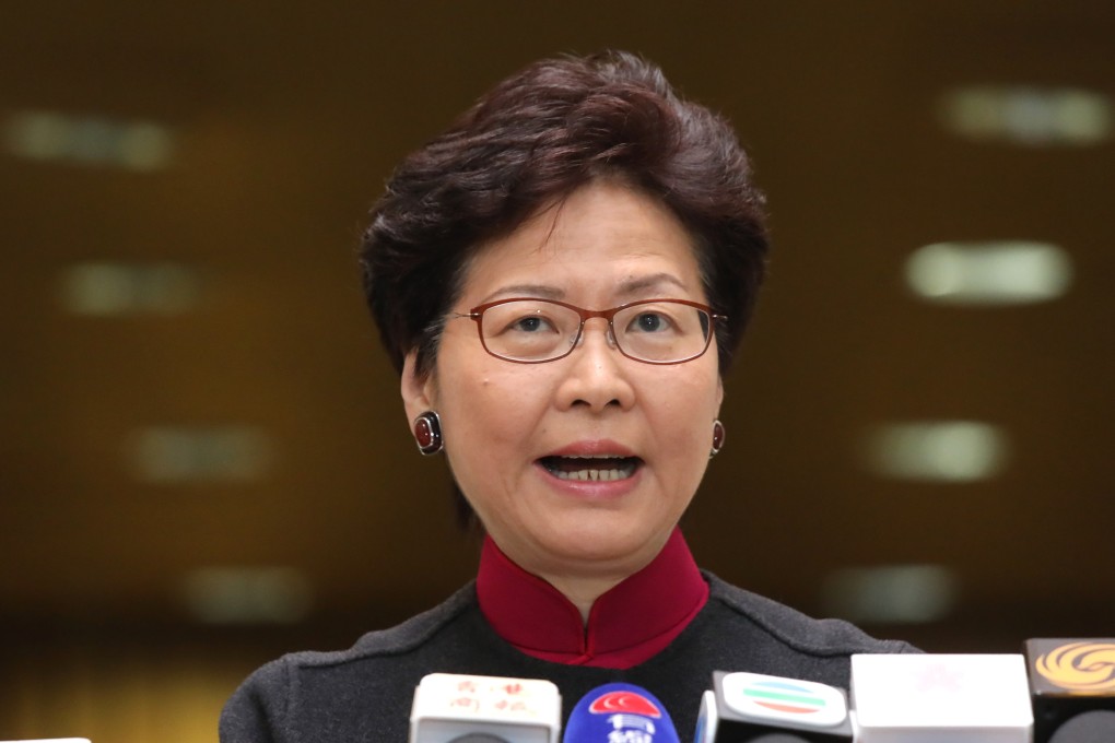 Chief Executive Carrie Lam meets the press before her Executive Council meeting on Tuesday. Photo: K.Y. Cheng
