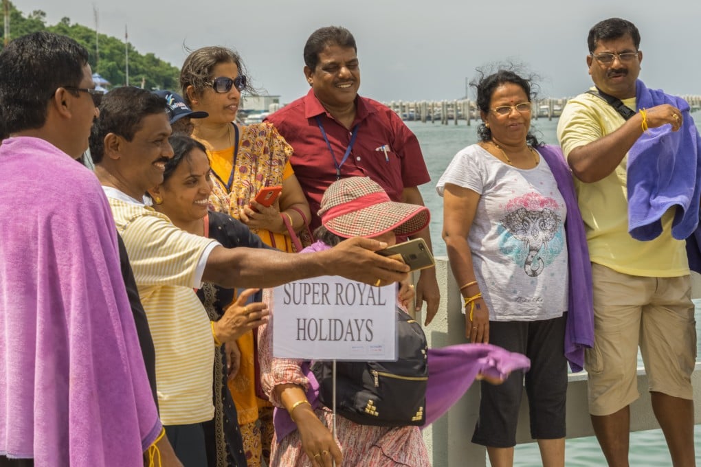 Indian tourists on Koh Larn, an island near Pattaya, in Thailand.