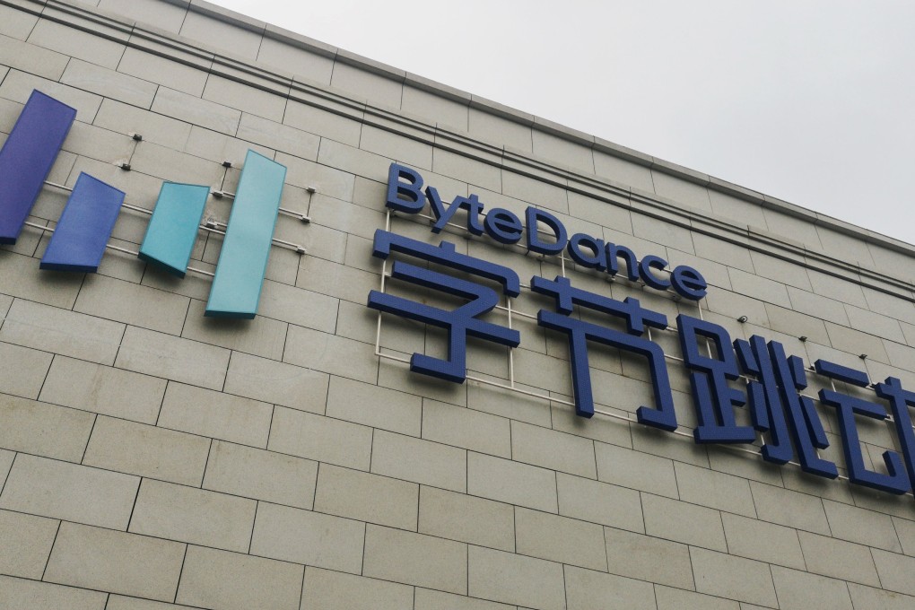 A new ByteDance sign is seen on the facade of the world’s most valuable technology start-up’s headquarters in Beijing. Photo: Reuters