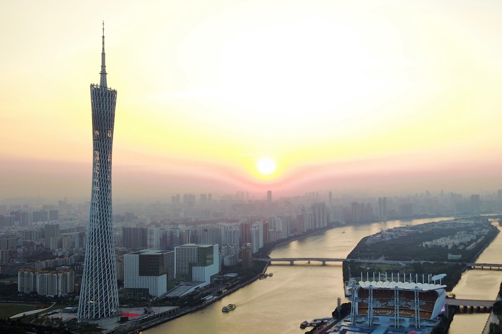 A view of Canton Tower and Haixinsha Island in Guangzhou on December 5, 2017. Photo: Xinhua